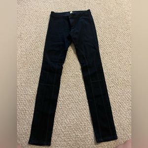 VINTAGE! Wide legged, cutely stitches blue jeans!
